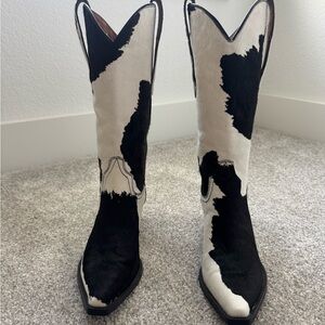Jeffrey Campbell Dagget Boot in Black and White Cow